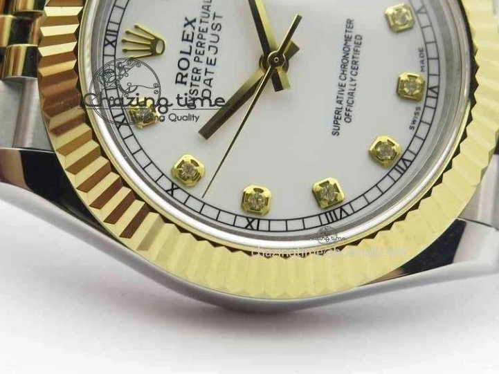 MiroTime 0304 DateJust II 41mm SS YG BP Maker Best Edition White Diam Dial On Jubilee Bracelet A ModernLook 3663